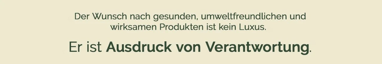 Wunsch nach umweltfreundlichen Produkten