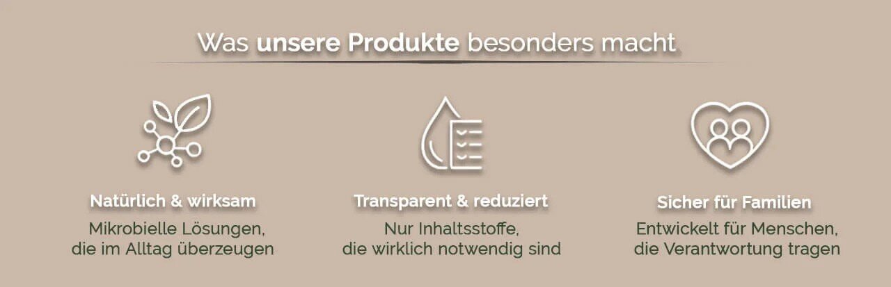 Was unsere Produke besonders macht - Vertrauen Banner 