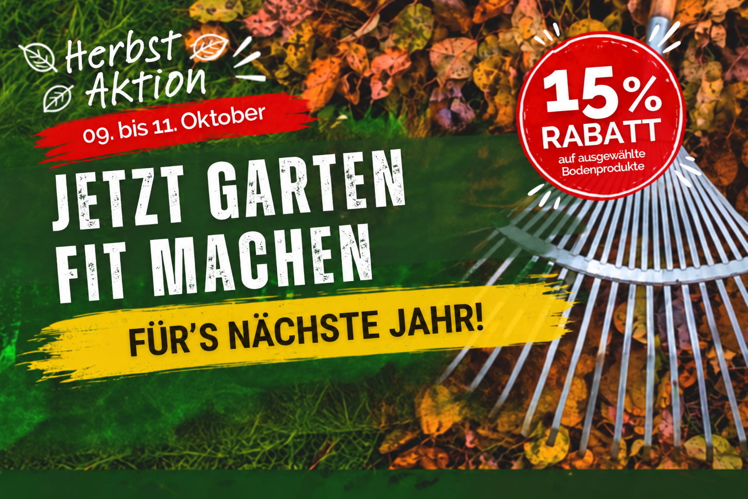 Unsere Herbst-Aktion ist zurück: 15 % sparen!