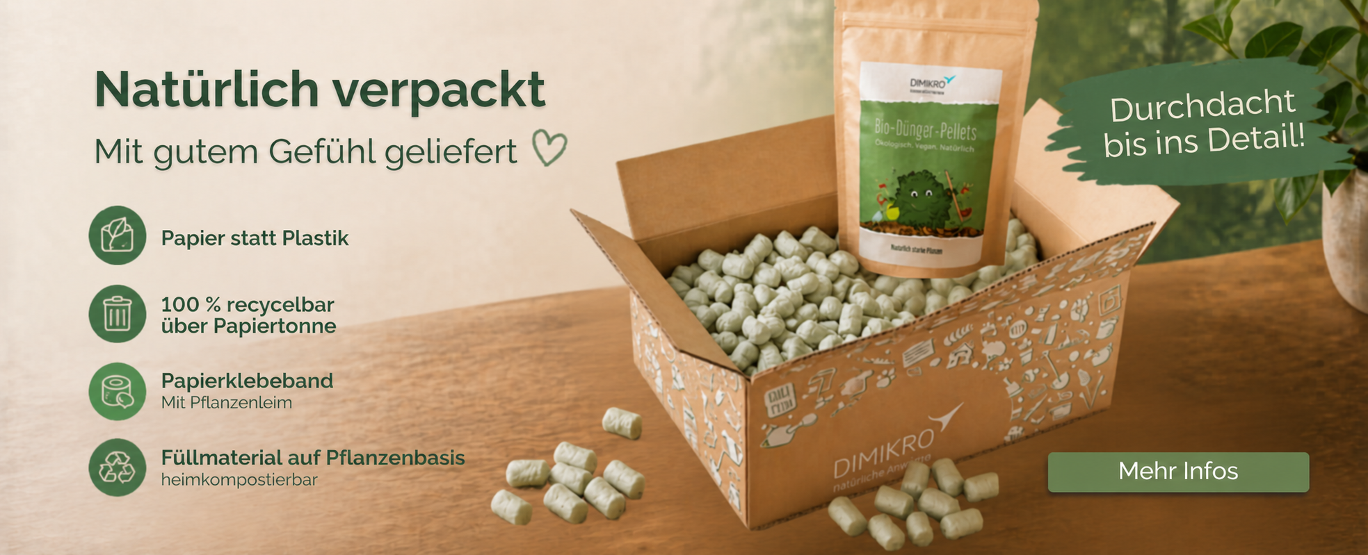 Nachhaltige Verpackungen von Dimikro