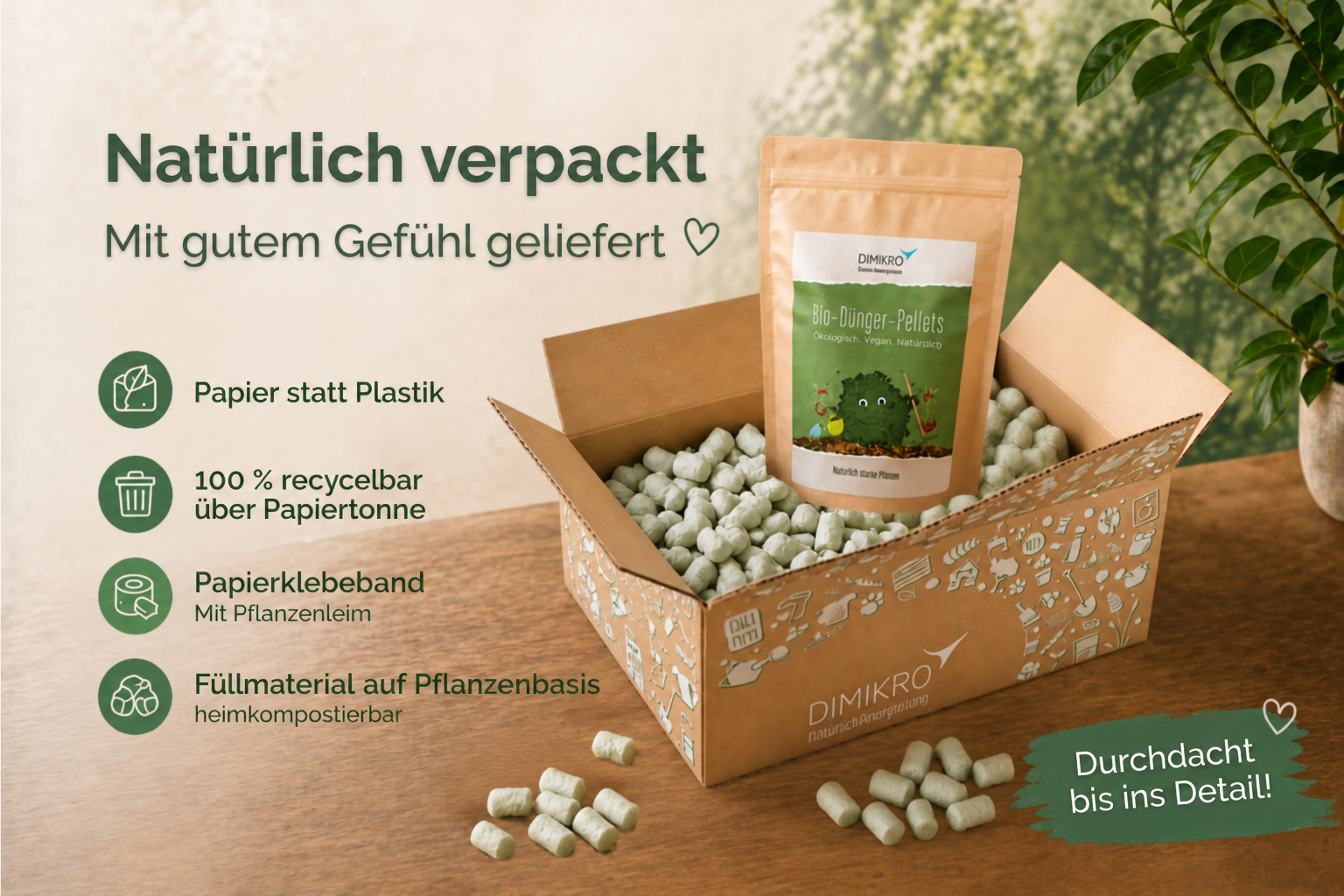 Natürlich verpackt - mit gutem Gefühl geliefert