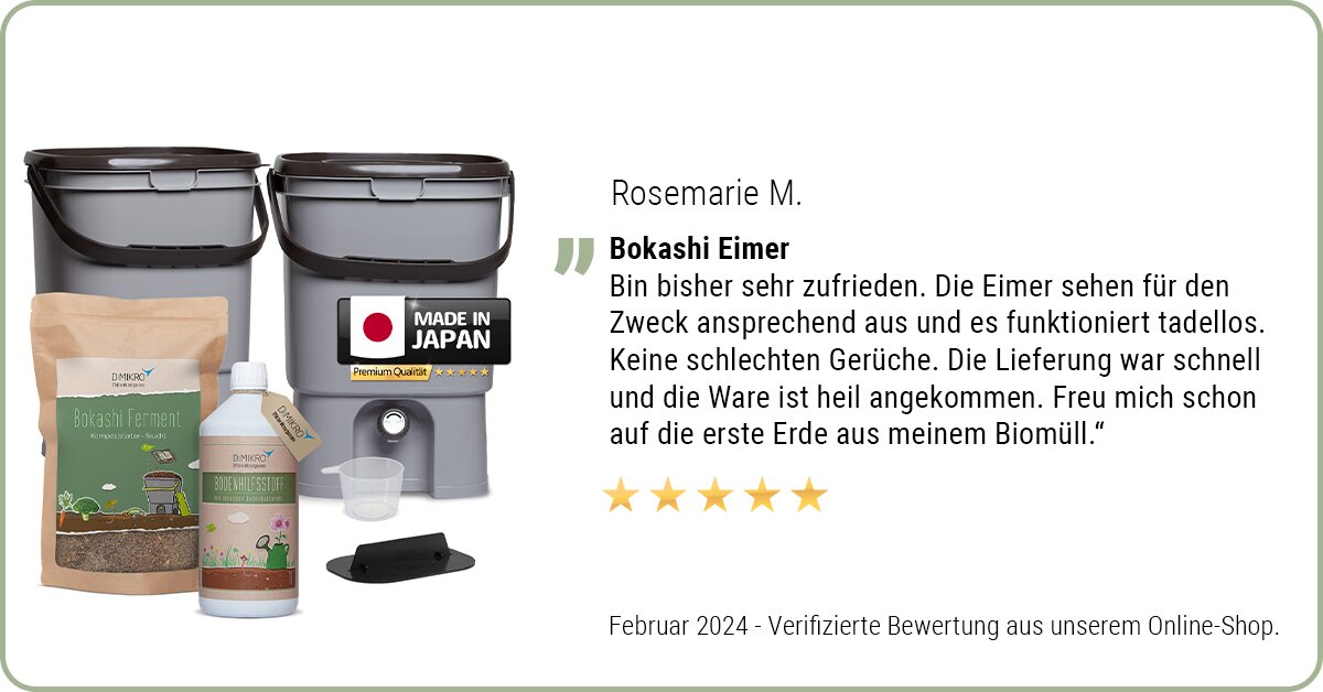 Kundenbewertung Bokashi Eimer