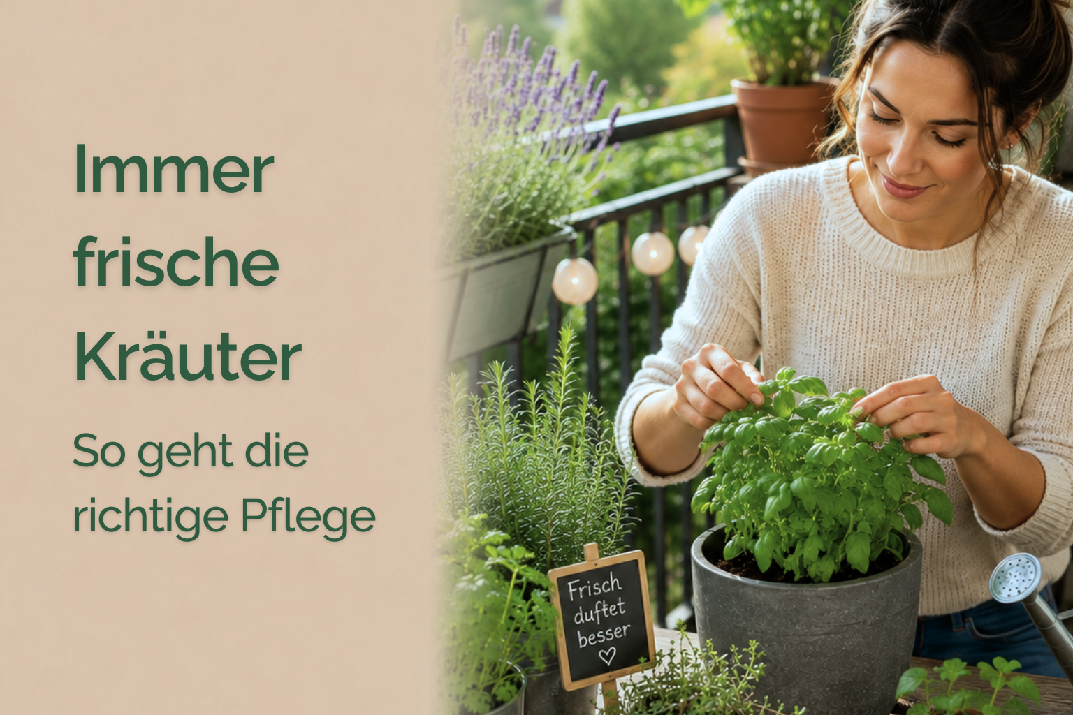 Kräuter auf dem Balkon