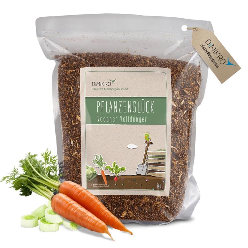 Bokashi Pflanzenglück | Organischer Volldünger & Bodenkur 3kg Braun Langzeitnährstoffe für gesundes Pflanzenwachstum | Online-Fachhandel für effektive