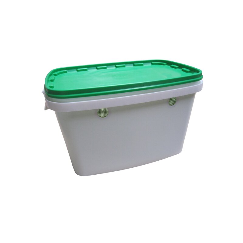 Wurmbox 6 Liter | Kompakter Wurmkomposter für Bioabfall Grau Produziert wertvollen Wurmhumus & Wurmtee | Online-Fachhandel für effektive