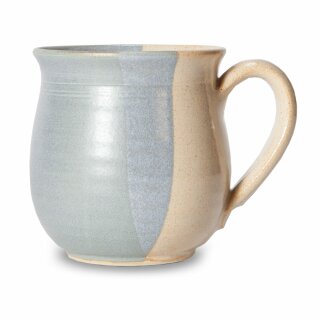 EM Keramik Bürotasse 0,3 Liter Natur/blaugrau