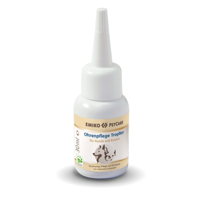EMIKO PetCare Ohrenpflegetropfen für Hunde & Katzen, 30 ml, chemikalienfrei