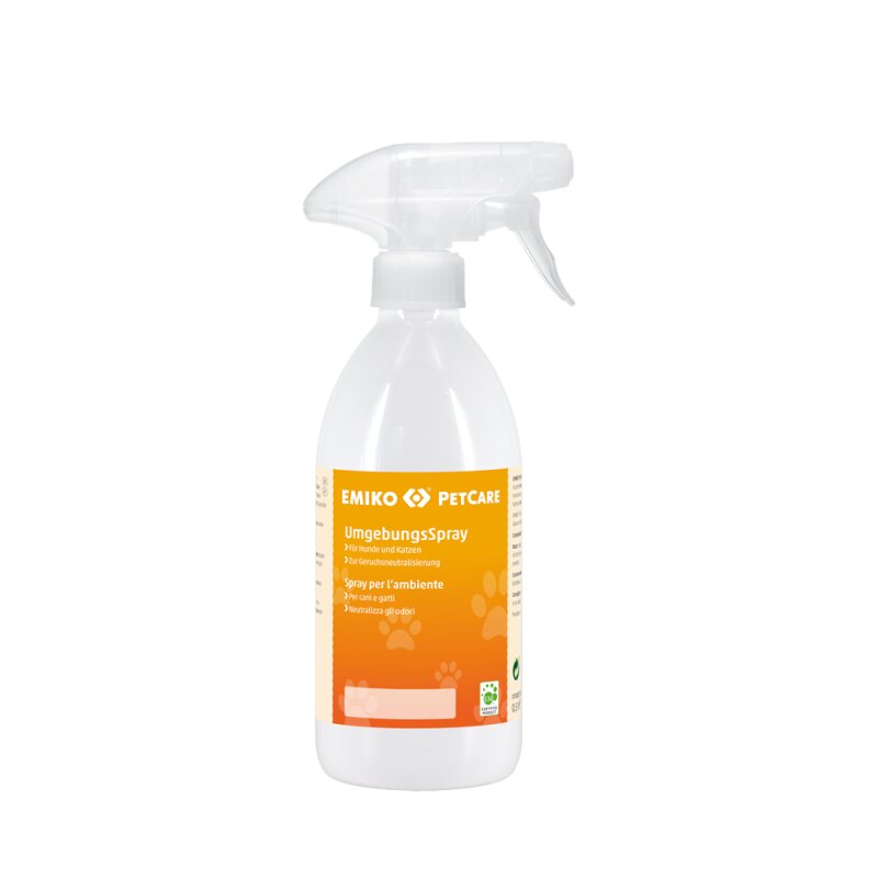 EMIKO PetCare Umgebungsspray für Hunde und Katzen, 500 ml, ohne synthetische Duftstoffe