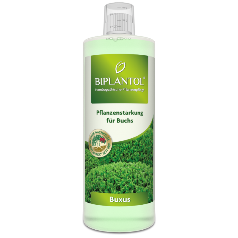 Biplantol Buxus | Homöopathische Pflege für Buchsbäume 1 Liter - Stärkt Widerstandskraft gegen Pilze & Buchsbaumzünsler | Online-Fachhandel für