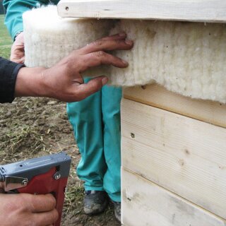 Schneckenbremse aus 100% Schafswolle 10 x 4 cm, 5 lfm, grau