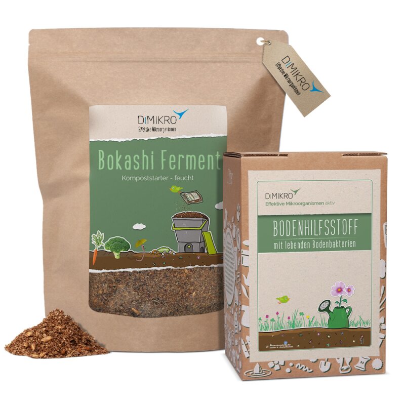 Bokashi Nachfüllset | Ferment für ca. 20 Füllungen Set Braun Vorratspaket zur langfristigen Bioabfall-Verwertung | Online-Fachhandel für effektive