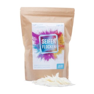 Seifenflocken 1 kg - ohne Palmöl zur Herstellung von Seifen und Waschmittel