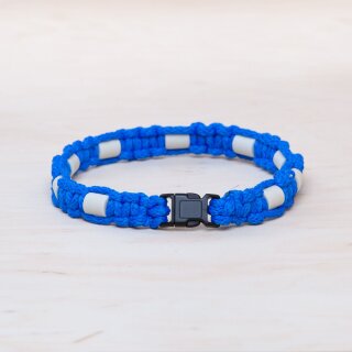 EM Keramik-Halsband - blau oliv klein bis 35 cm