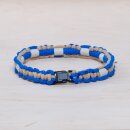 EM Keramik-Halsband - blau oliv mittel bis 45 cm