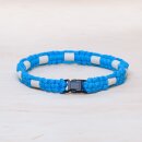 EM Keramik-Halsband - hellblau weinrot klein bis 35 cm