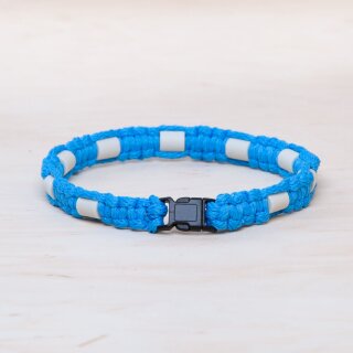 EM Keramik-Halsband - hellblau rot klein bis 35 cm