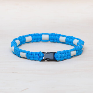 EM Keramik-Halsband - hellblau braun klein bis 35 cm