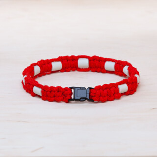 EM Keramik-Halsband - rot hellblau klein bis 35 cm