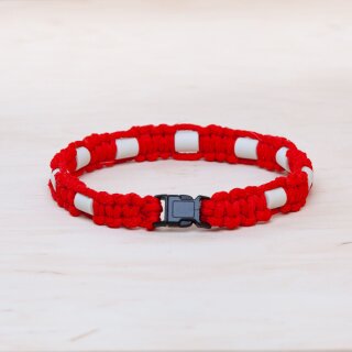 EM Keramik-Halsband - rot oliv klein bis 35 cm