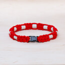 EM Keramik-Halsband - rot beige groß bis 65 cm