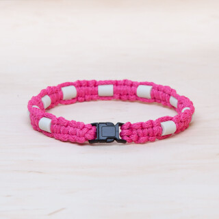 EM Keramik-Halsband - pink rot mittel bis 45 cm