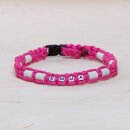 EM Keramik-Halsband mit Namen pink mittel bis 45 cm