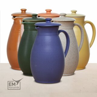 EM Keramik Krug mit Deckel einfarbig 1,3-1,5 L