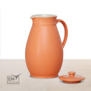 EM Keramik Krug mit Deckel 1,3-1,5 L orange matt