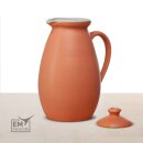 EM Keramik Krug mit Deckel 1,8-2 Liter orange matt