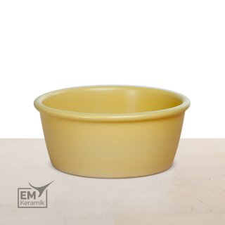 EM Keramik Hundenapf ca. 15 cm Durchmesser gelb matt
