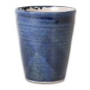 EM Keramik Becher leicht konisch dunkelblau 2*Wahl/B-Ware