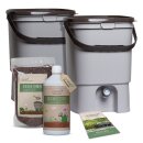 Bokashi Eimer - Japan grau + Bokashi Ferment + EM aktiv -...