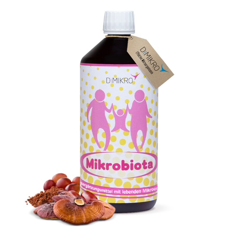 Mikrobiota - Nahrungsergänzungsmittel mit lebenden Mikroorganismen, 1 l, 31 Bakterienkulturen, für ein starkes Immunsystem und gute Verdauung
