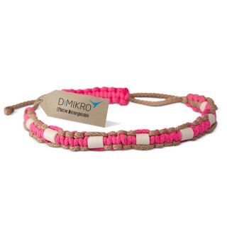 EM Keramik-Halsband Modell "Amy" - verstellbar - beige-pink 55-65 cm