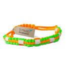 EM Keramik-Halsband Modell "Nelly" - verstellbar - grün-apfelsine 45-55 cm