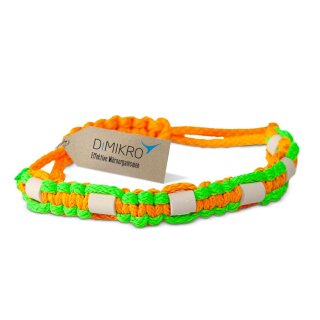 EM Keramik-Halsband Modell "Nelly" - verstellbar - grün-apfelsine 55-65 cm