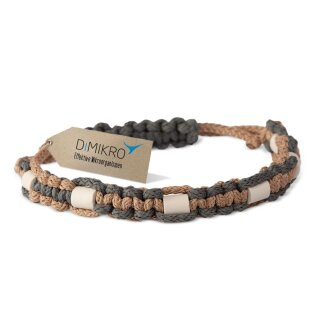 EM Keramik-Halsband Modell "Noel" - verstellbar - grau-beige 35-45 cm