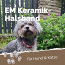 EM Keramik-Halsband Modell "Noel" - verstellbar - grau-beige 35-45 cm