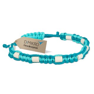 EM Keramik-Halsband Modell "Gobi" - verstellbar - petrol-helltürkis 25-35 cm