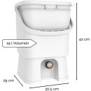 Bokashi Eimer Doppel-Starterset Japan weiß